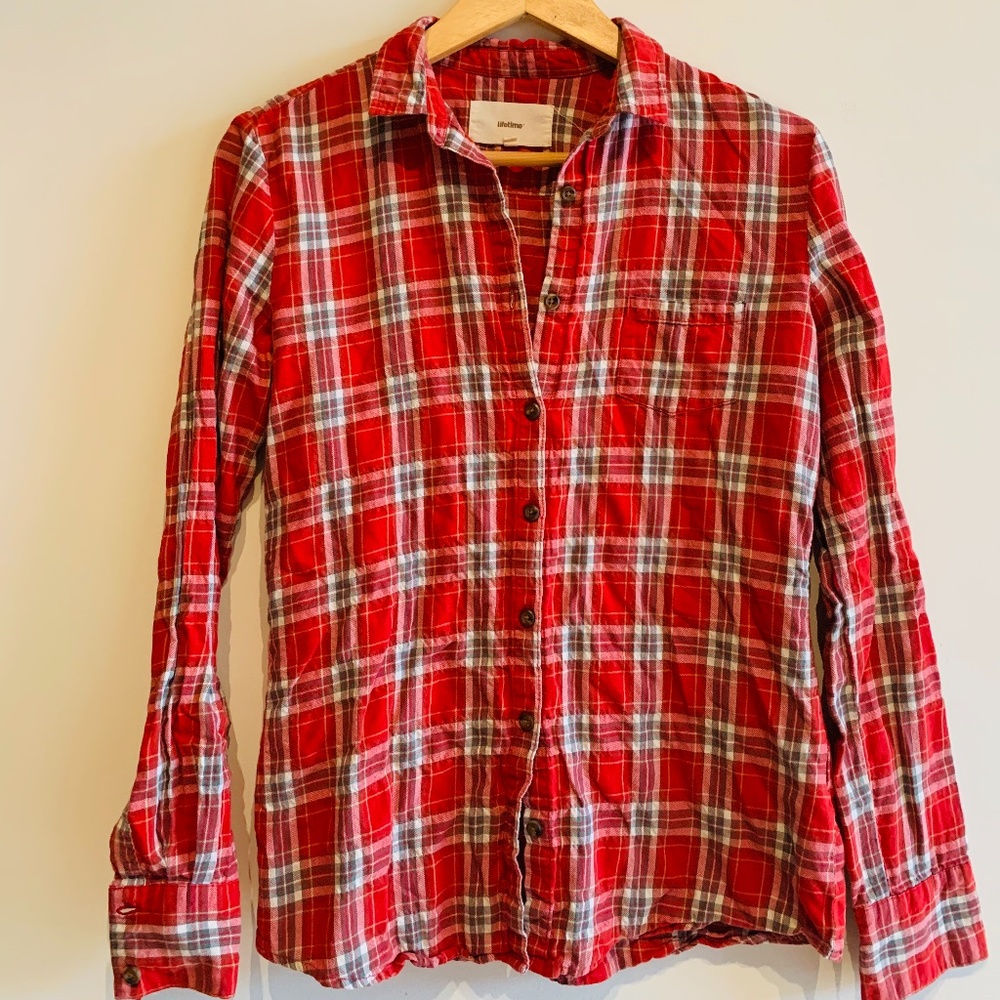 Lifetime Red Plaid Shirt women's